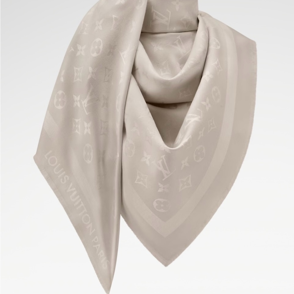 Louis Vuitton Beige Monogram Classic Shawl Scarf